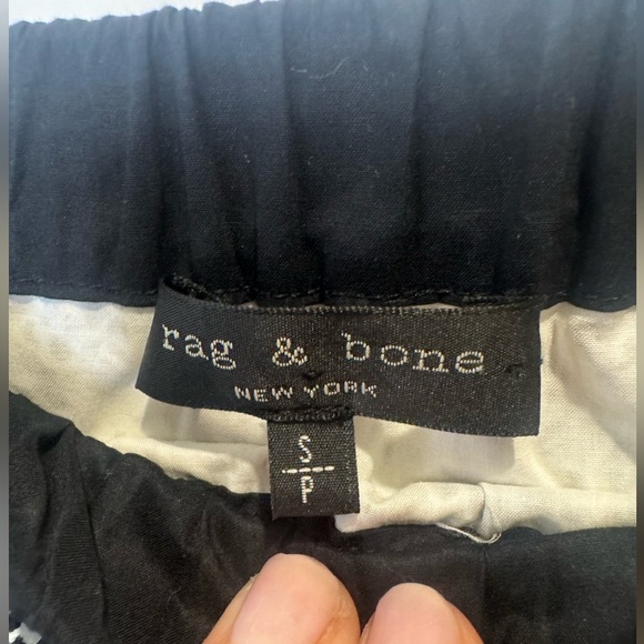 Rag & Bone Flavia Floral Print Off The Shoulder Eyelet Top Black White Size S - Picture 8 of 9